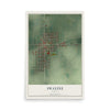 Map of Swayzee, Indiana, 12 x 18 inch unframed archival matte print