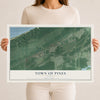 Map of the Town of Pines, Indiana, 12 x 18 inch unframed archival matte print