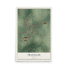 Map of Trafalgar, Indiana, 12 x 18 inch unframed archival matte print