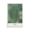 Map of Ulen, Indiana, 12 x 18 inch unframed archival matte print