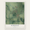 Wadesville, Indiana map print, the full design