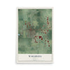 Map of Wakarusa, Indiana, 12 x 18 inch unframed archival matte print