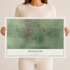 Map of Wanatah, Indiana, 12 x 18 inch unframed archival matte print