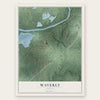 Waverly, Indiana map print, the full design