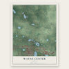 Wayne Center, Indiana map print, the full design