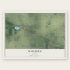 Wheeler, Indiana map print, the full design
