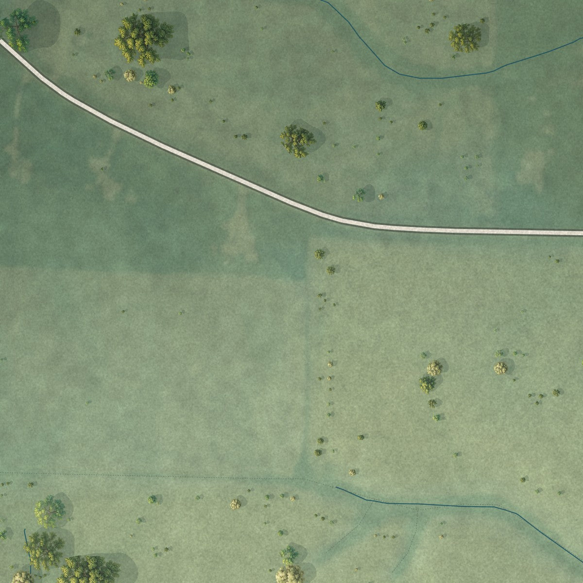 Second close-up of the map of Whitewater, Indiana print showing more streets and buildings