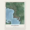 Wildwood, Indiana map print, the full design