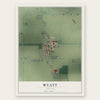 Wyatt, Indiana map print, the full design