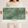 Map of Yorktown, Indiana, 12 x 18 inch unframed archival matte print
