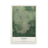 Map of Bazine, Kansas, 12 x 18 inch unframed archival matte print