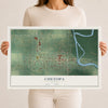 Map of Chetopa, Kansas, 12 x 18 inch unframed archival matte print