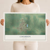 Map of Cimarron, Kansas, 12 x 18 inch unframed archival matte print