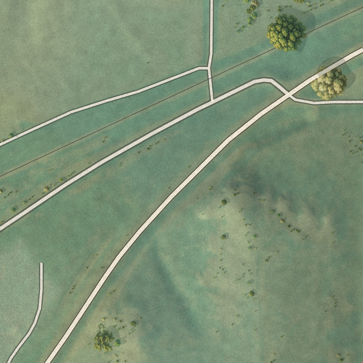 Second close-up of the map of Clayton, Kansas print showing more streets and buildings