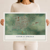 Map of Conway Springs, Kansas, 12 x 18 inch unframed archival matte print