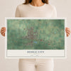 Map of Dodge City, Kansas, 12 x 18 inch unframed archival matte print