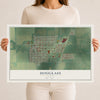 Map of Douglass, Kansas, 12 x 18 inch unframed archival matte print
