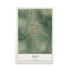 Map of Ellis, Kansas, 12 x 18 inch unframed archival matte print