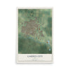 Map of Garden City, Kansas, 12 x 18 inch unframed archival matte print