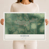 Map of Haddam, Kansas, 12 x 18 inch unframed archival matte print