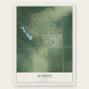 Harris, Kansas map print, the full design
