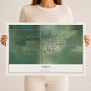Map of Iuka, Kansas, 12 x 18 inch unframed archival matte print