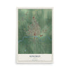 Map of Kingman, Kansas, 12 x 18 inch unframed archival matte print