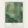 Lake City, Kansas map print, the full design