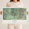 Map of Lenexa, Kansas, 12 x 18 inch unframed archival matte print