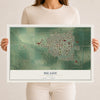 Map of Meade, Kansas, 12 x 18 inch unframed archival matte print