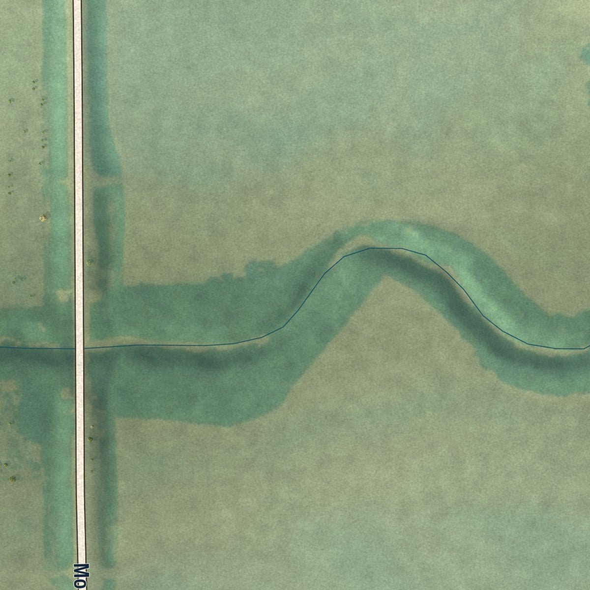 Second close-up of the map of Morrowville, Kansas print showing more streets and buildings