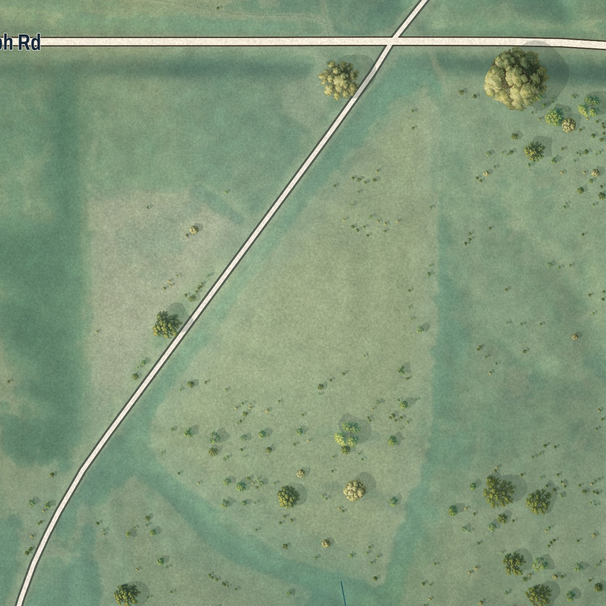 Second close-up of the map of Randolph, Kansas print showing more streets and buildings