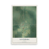 Map of Savonburg, Kansas, 12 x 18 inch unframed archival matte print