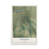 Map of Severance, Kansas, 12 x 18 inch unframed archival matte print