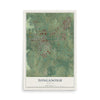 Map of Tonganoxie, Kansas, 12 x 18 inch unframed archival matte print