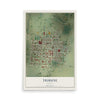 Map of Tribune, Kansas, 12 x 18 inch unframed archival matte print