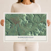 Map of Barbourville, Kentucky, 12 x 18 inch unframed archival matte print