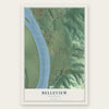 Belleview, Kentucky map print, the full design
