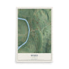 Map of Berry, Kentucky, 12 x 18 inch unframed archival matte print