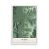 Map of Blaine, Kentucky, 12 x 18 inch unframed archival matte print