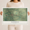 Map of Bloomfield, Kentucky, 12 x 18 inch unframed archival matte print