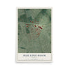 Map of Blue Ridge Manor, Kentucky, 12 x 18 inch unframed archival matte print
