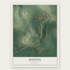 Boston, Kentucky map print, the full design