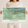 Map of Brandenburg, Kentucky, 12 x 18 inch unframed archival matte print