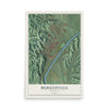 Map of Burkesville, Kentucky, 12 x 18 inch unframed archival matte print