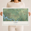 Map of Cadiz, Kentucky, 12 x 18 inch unframed archival matte print