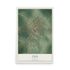 Map of Clay, Kentucky, 12 x 18 inch unframed archival matte print