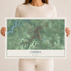 Map of Corbin, Kentucky, 12 x 18 inch unframed archival matte print