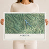 Map of Corinth, Kentucky, 12 x 18 inch unframed archival matte print