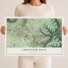 Map of Crestview Hills, Kentucky, 12 x 18 inch unframed archival matte print